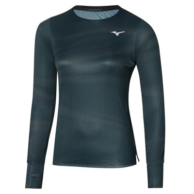 Manga Larga Mizuno Premium AERO LS Tee Mujer Negros - Chile M735NJMTUG